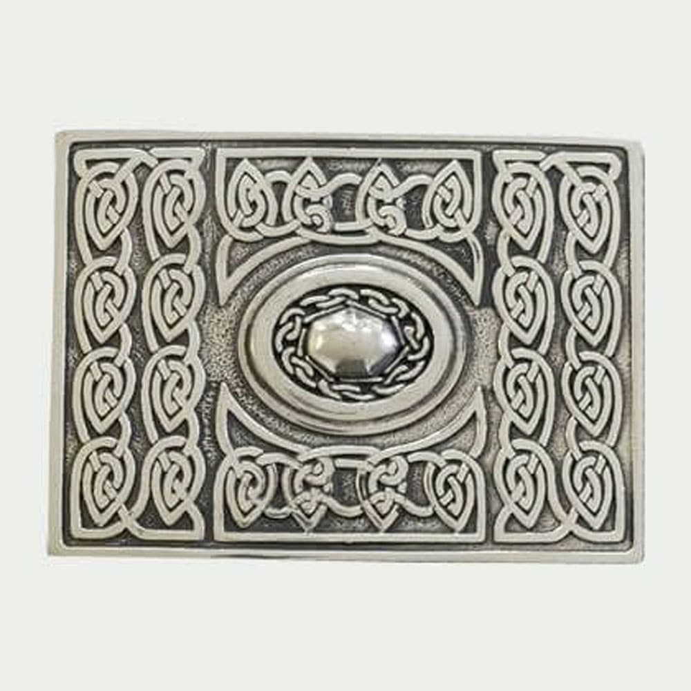 Celtic Chrome Kilt Buckle image 0