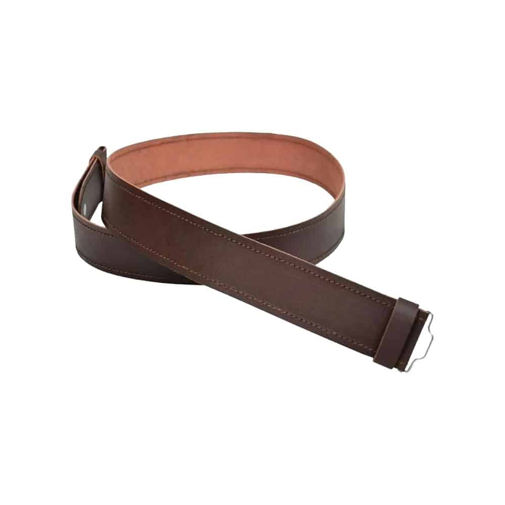 Embossed Brown Scottish Kilt Belt with Celtic Buckle image 0