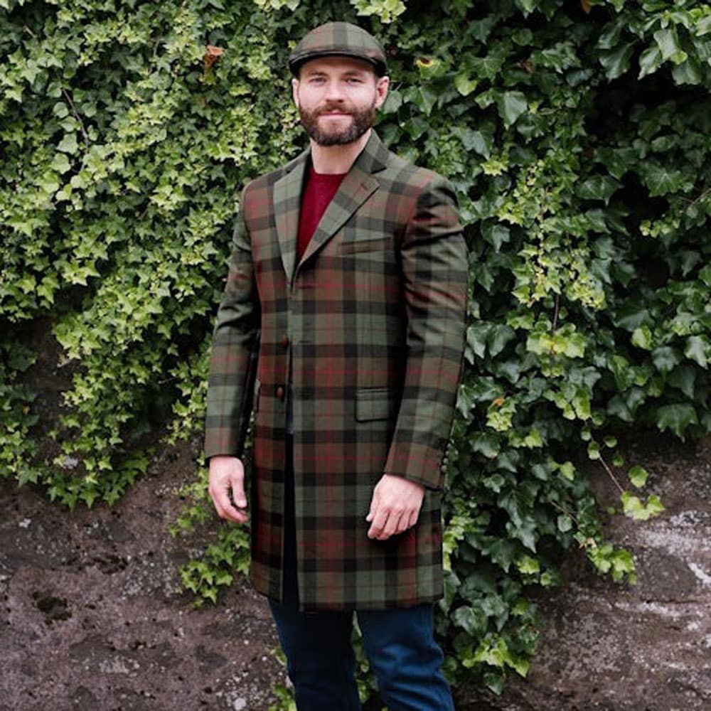 Men's Mid-Thigh Length Tartan Jacket image 0