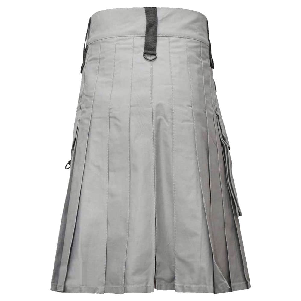Men Fashion Grey Utility Kilt image 1