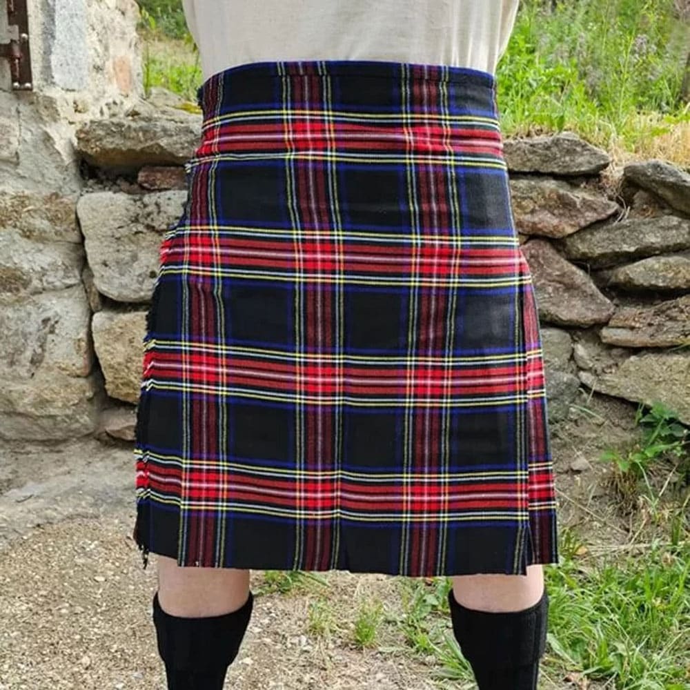 Black Stewart Tartan Kilt image 0