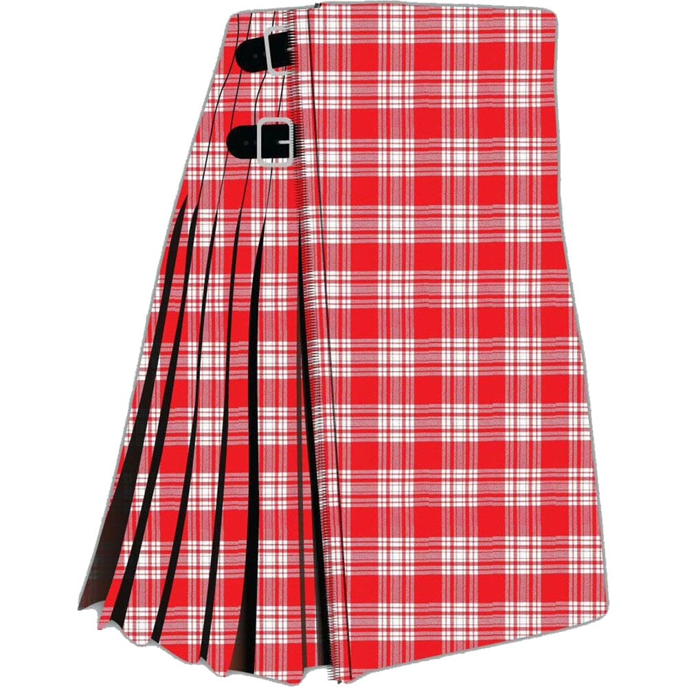 Menzies Red White Modern Tartan Kilt image 0