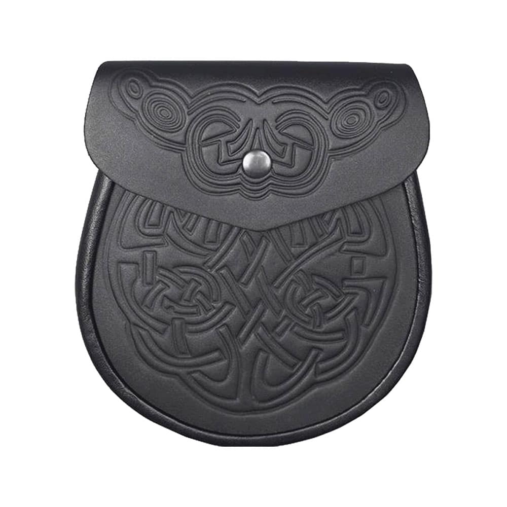 Celtic Embossed Leather Sporran image 0