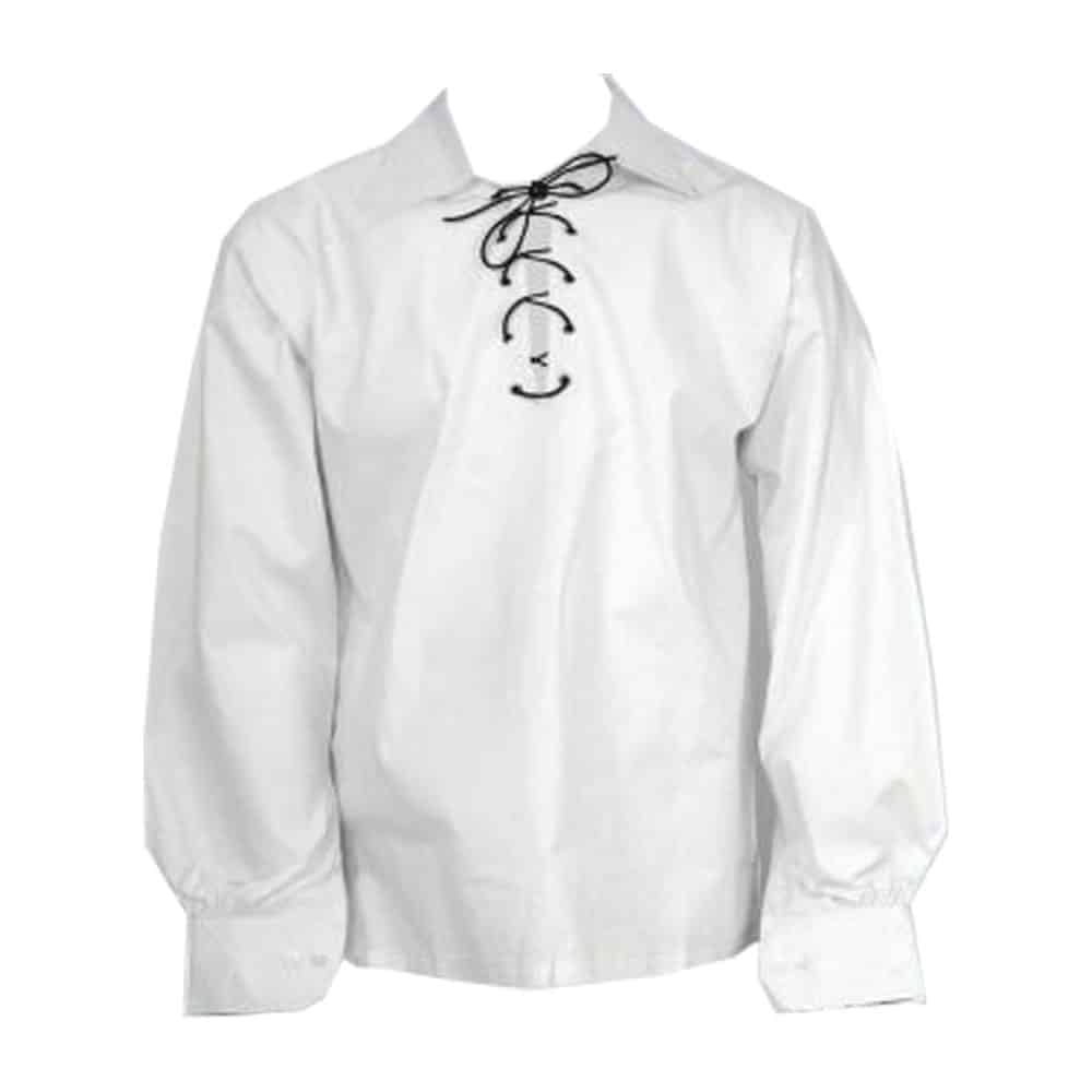 Mens Scottish White Ghillie Shirt image 0