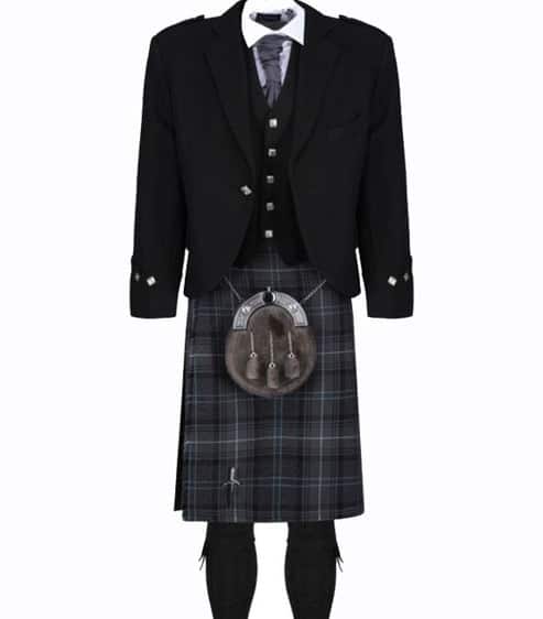 Highland Granite Blue Black Jacket Outfit image 0