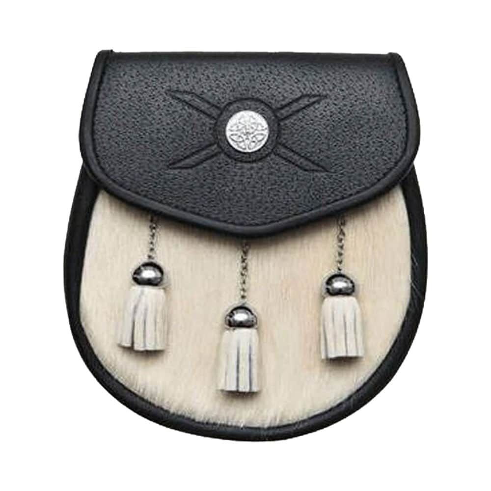 Semi Dress Natural Calfskin Embossed Cross And Stud Sporran image 0