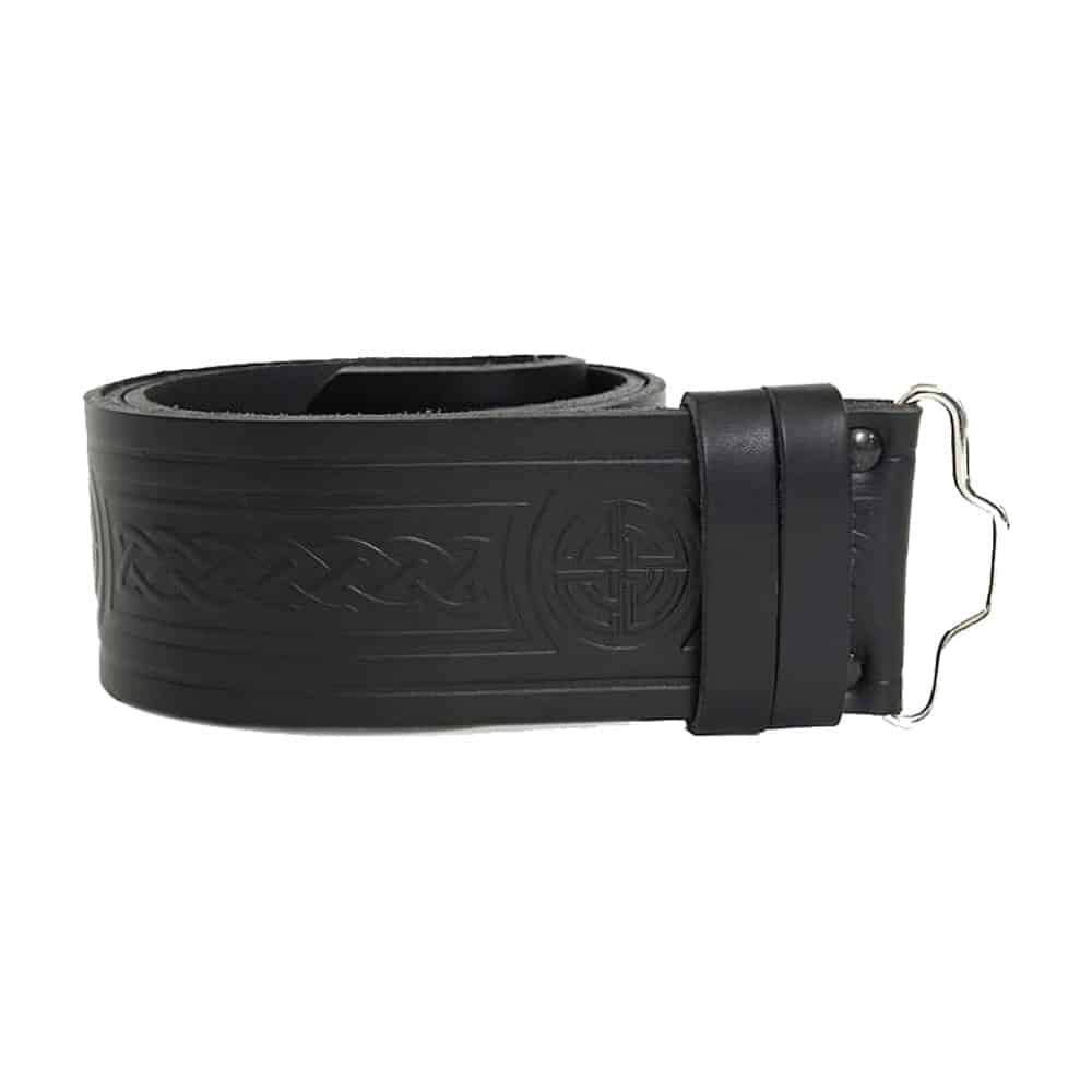 Embossed Kilt Leather Belt image 0