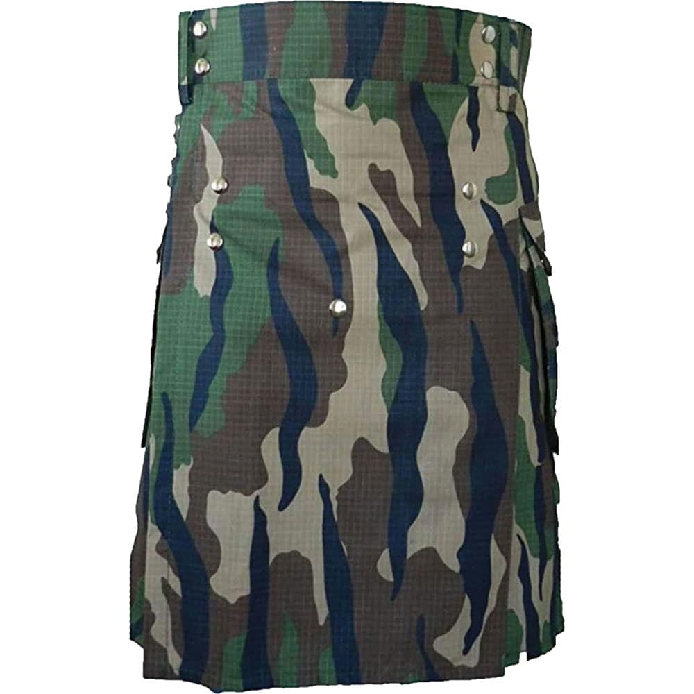WoodLand Camouflage Tactical Kilt image 0