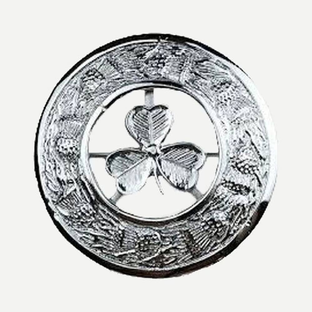 Irish Shamrock Kilt Brooch image 0