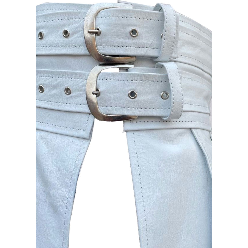 White Warrior Leather Kilt image 1