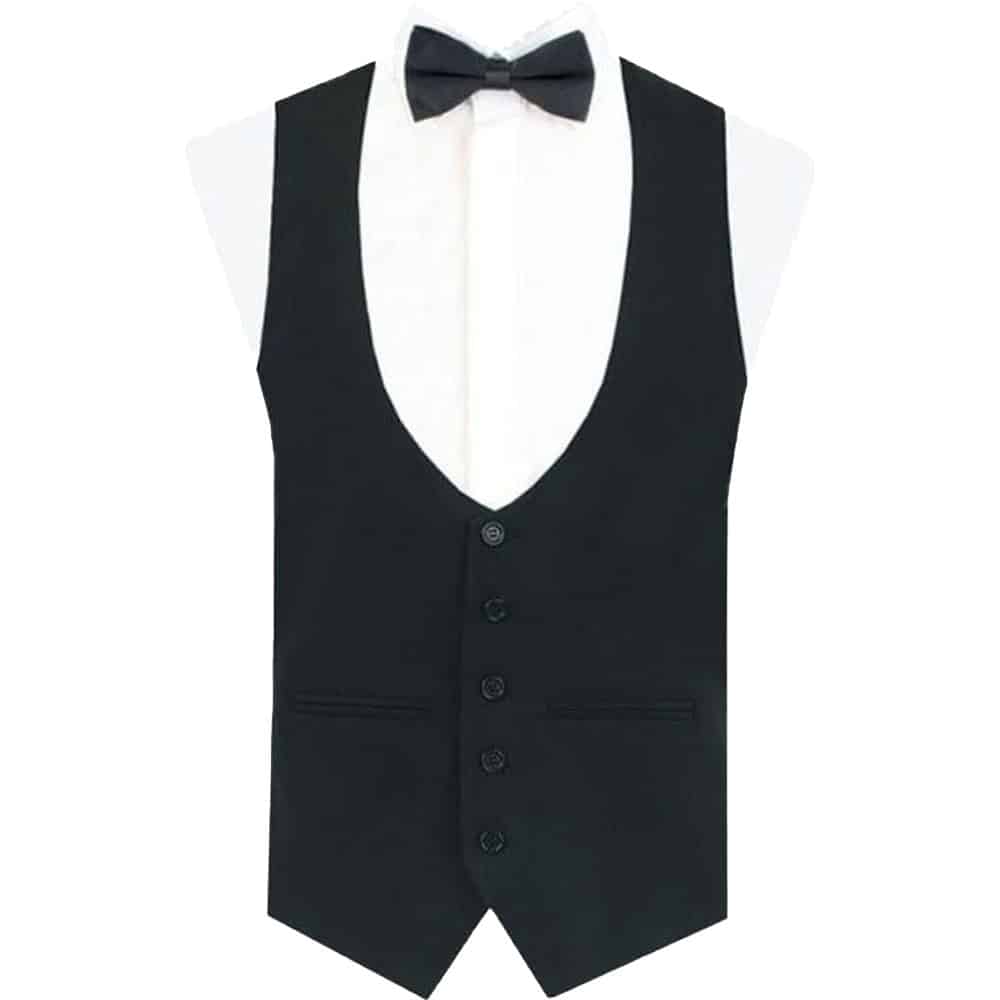 Evening Waistcoat Black With Five Buttons Made To Measure image 0