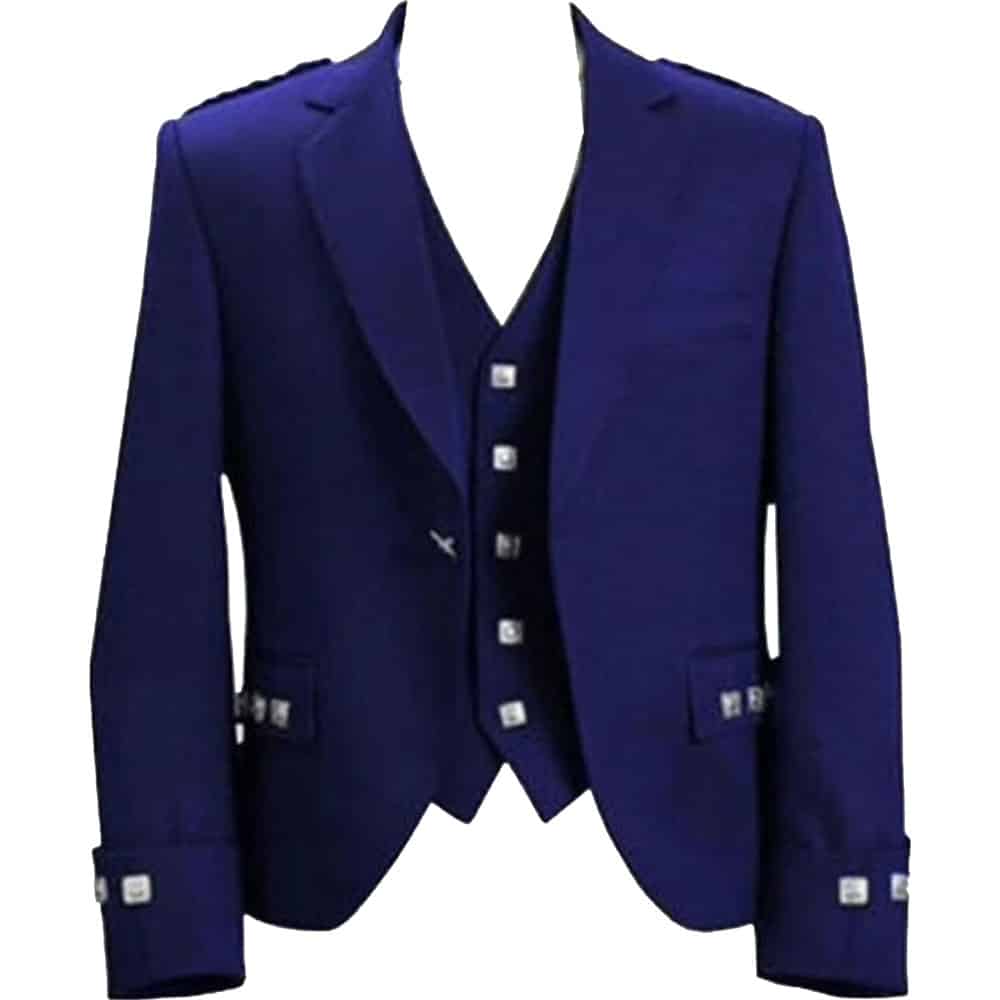 Blue Argyll Jacket And Vest Made To Measure image 0