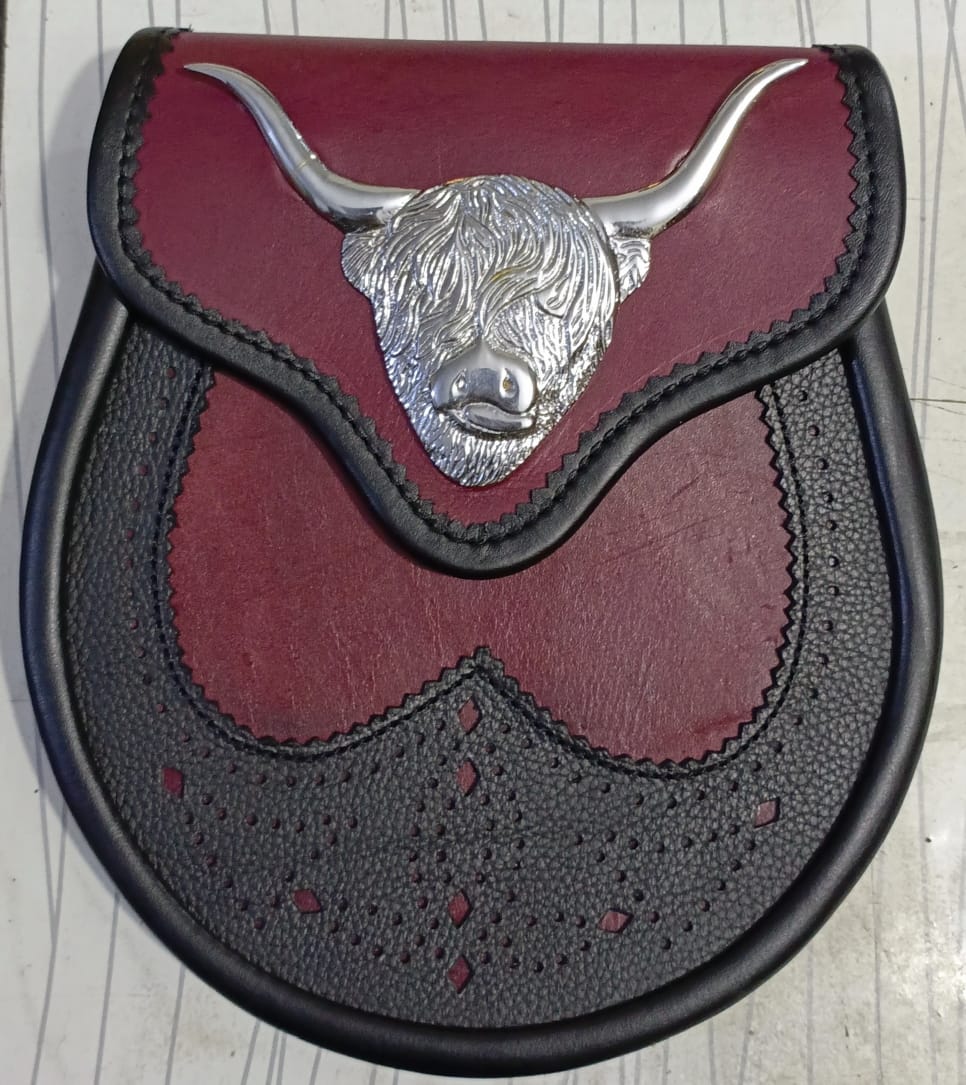 Black Matt Highland Semi Dress Sporran image 0