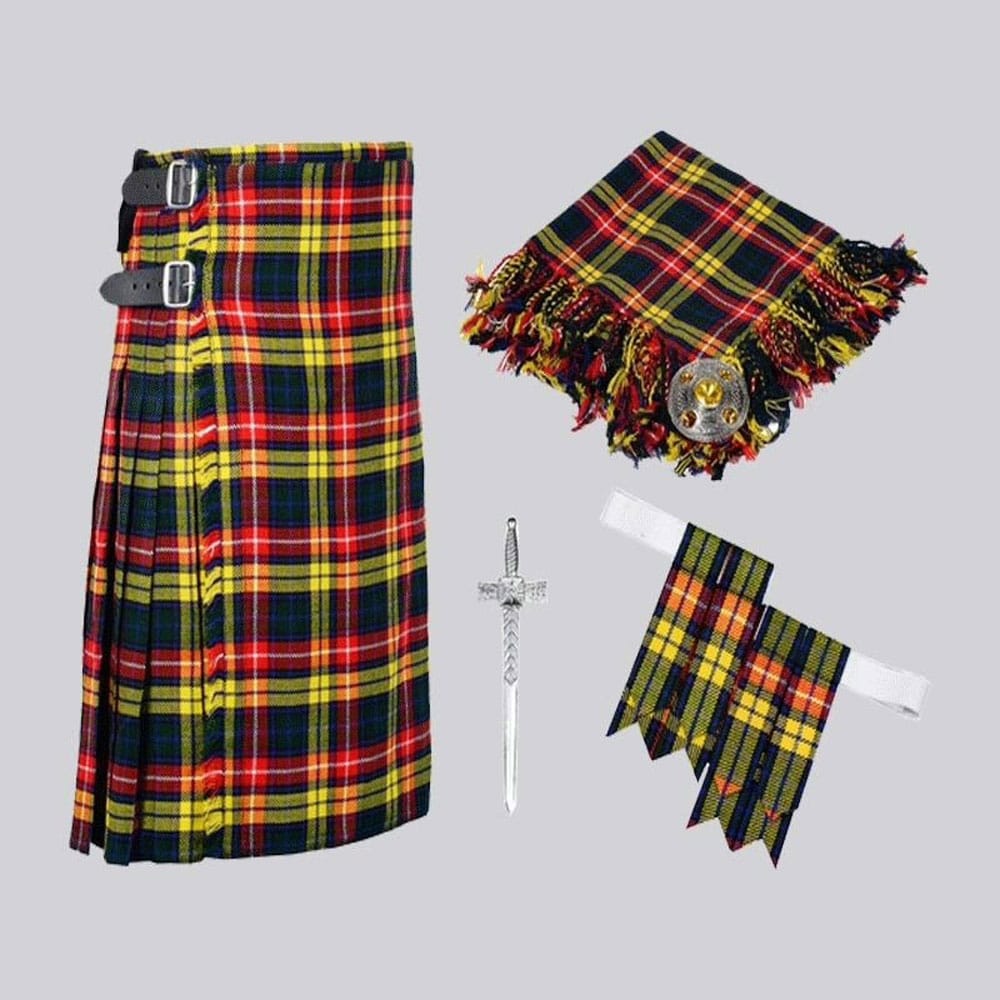 Scottish 8 Yard Buchanan Tartan Kilt Package image 0