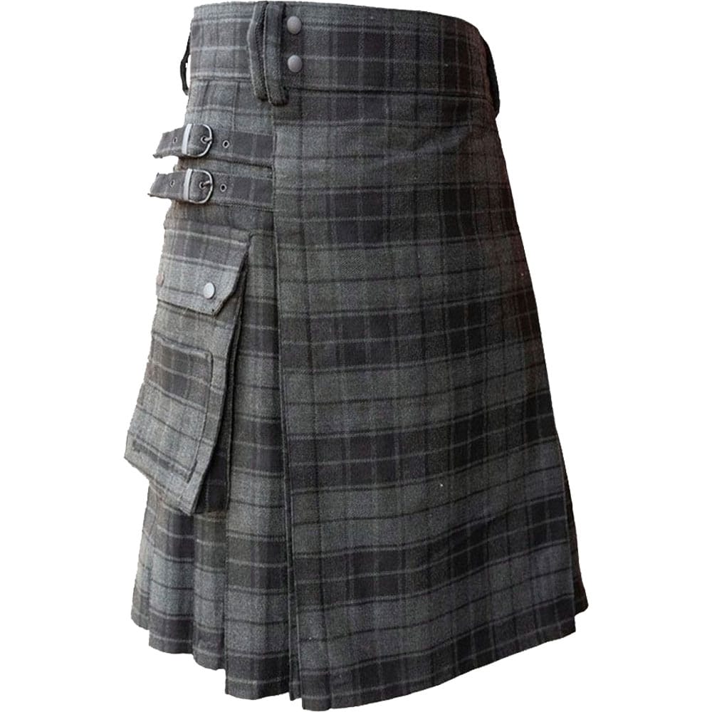Grey Utility Tartan Kilt image 0