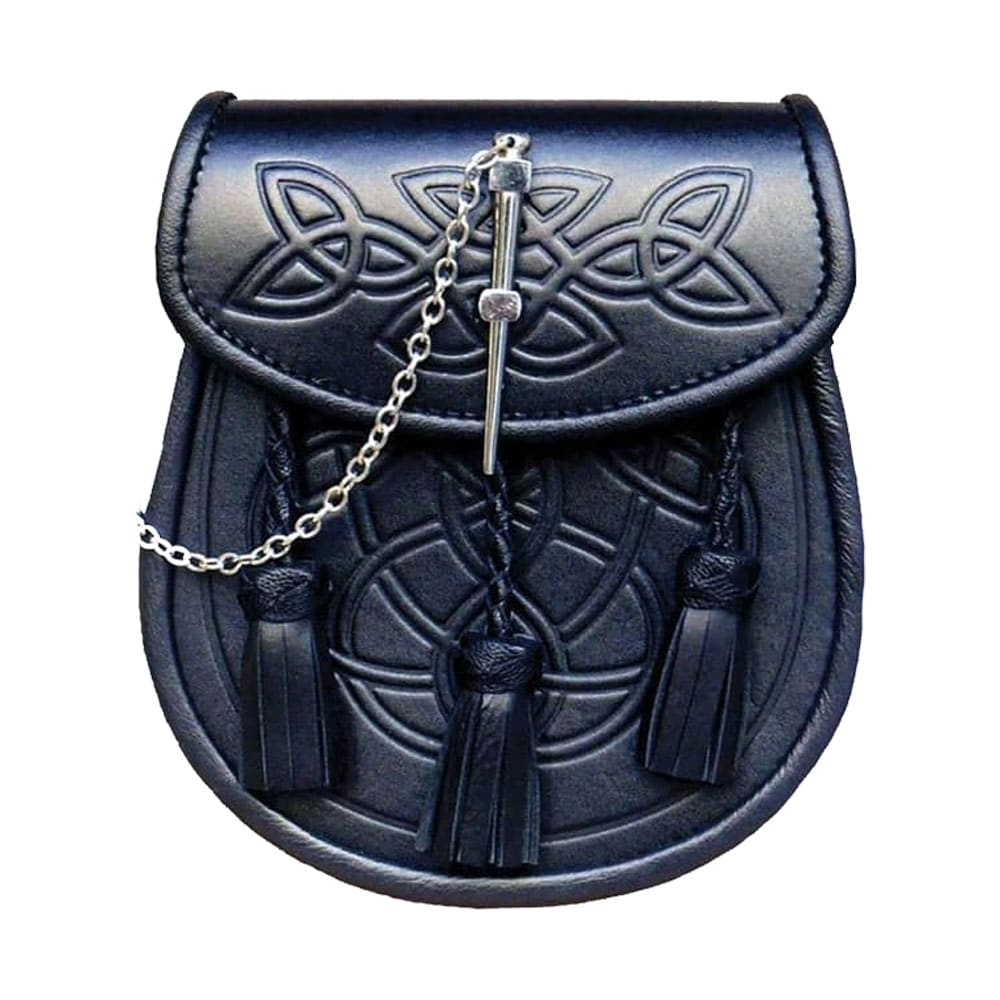 Embossed Leather Traditional Kilt Sporran image 0