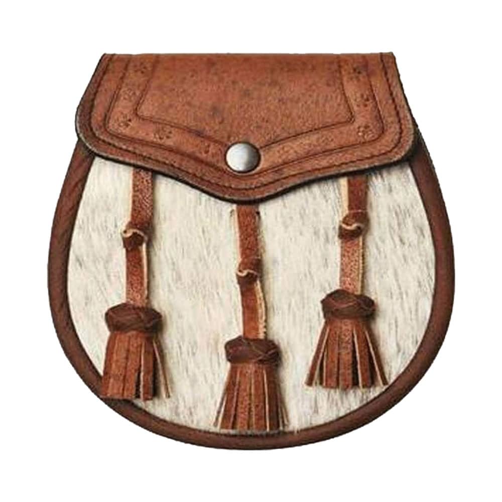 Semi Dress Natural Calfskin Khaki Classic Embossed Sporran image 0