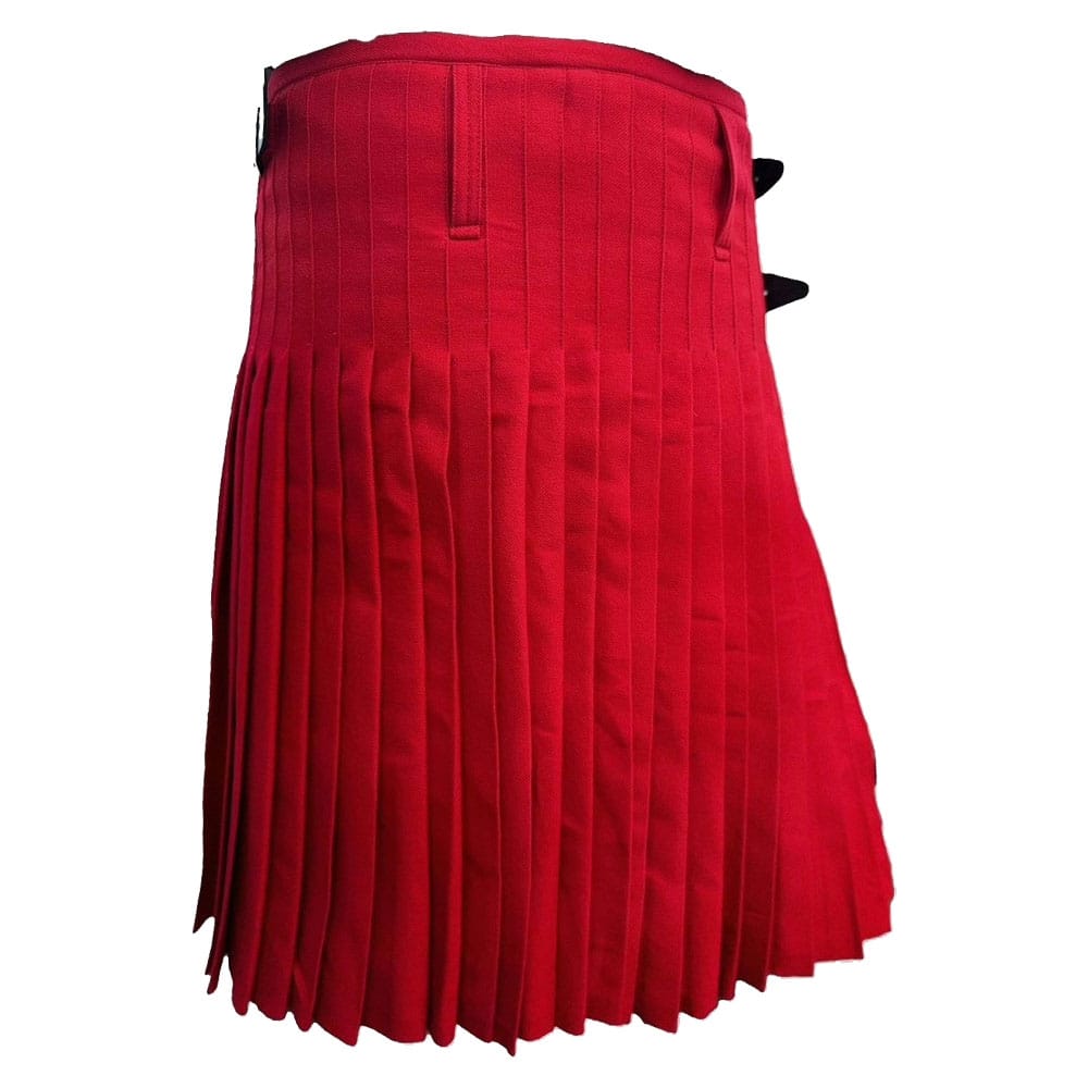 Solid Red Modern Tartan Kilt image 2