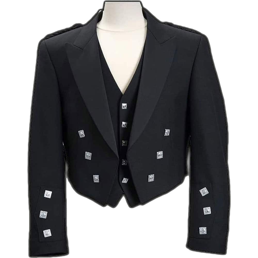 Prince Charlie Black Wool Modern Set image 0