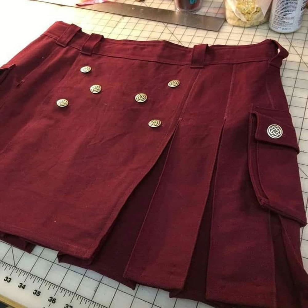 Mahroon Tactical Cargo Kilt image 1