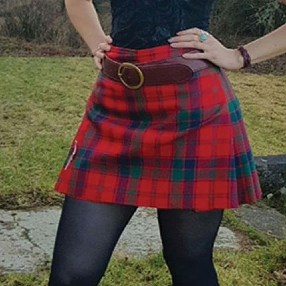 Red Robertson Modern Tartan Kilt For Women image 0