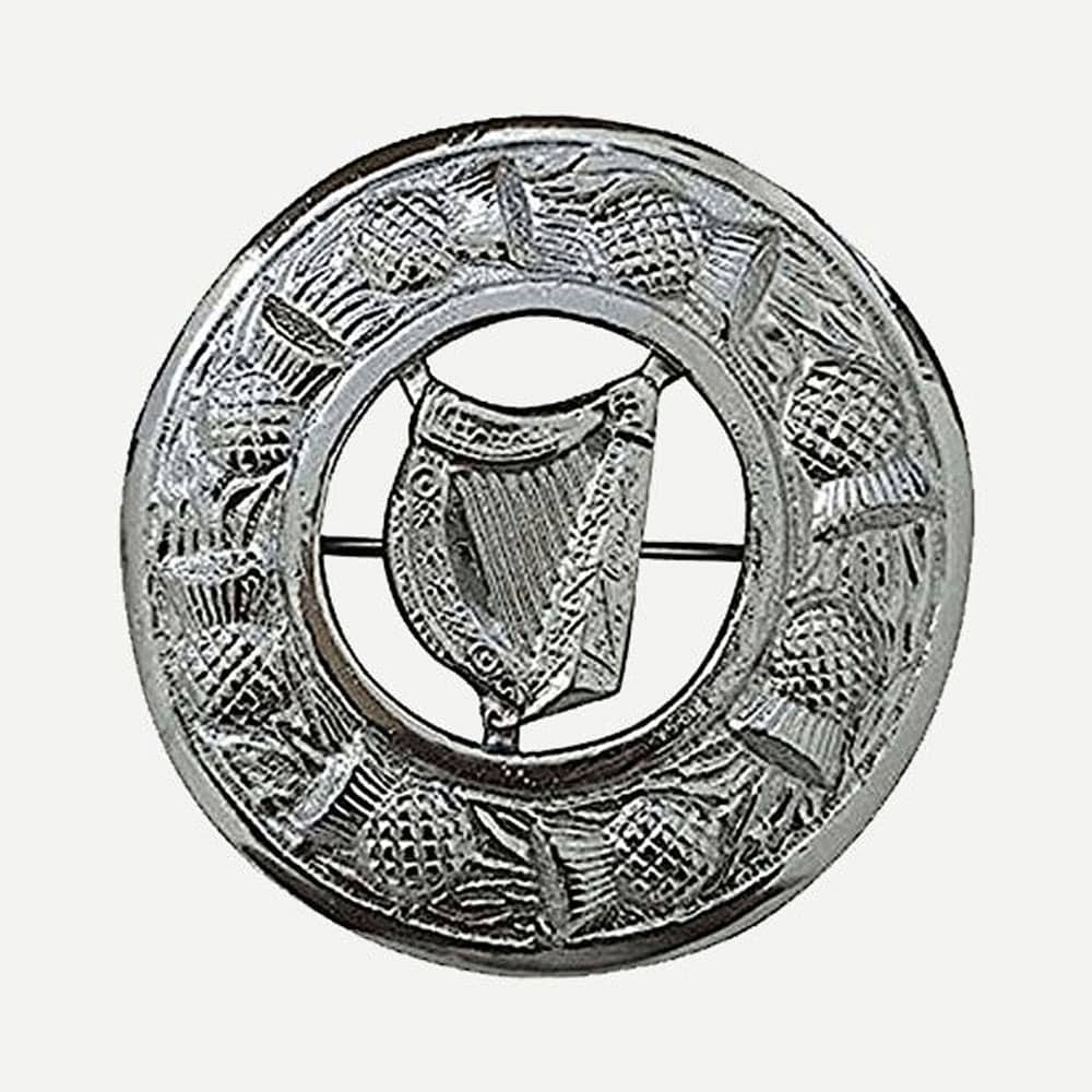 Irish Harp Kilt Brooch image 0