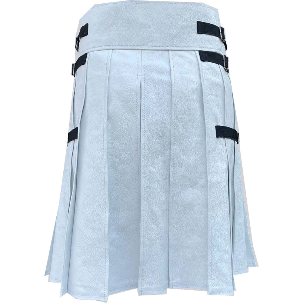 White Leather Kilt image 1