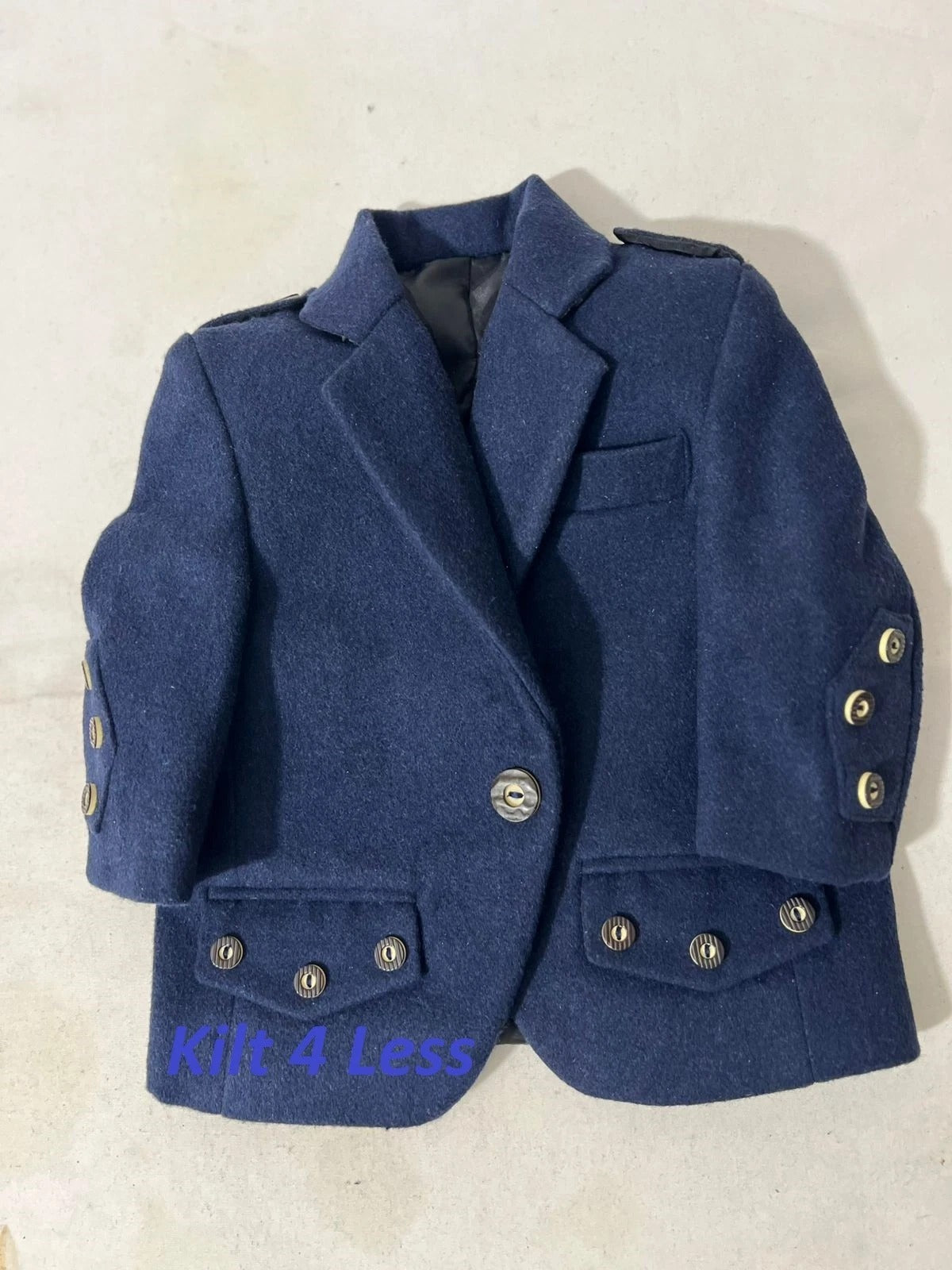 Baby Size St. Andrews Blue Tweed Argyll Kilt Jacket & Vest image 0