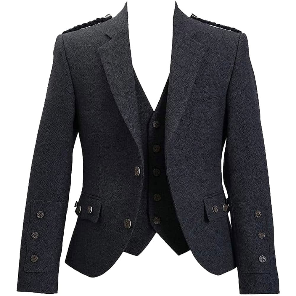 Crail Charcoal Tweed Klashich Jacket and Vest image 0